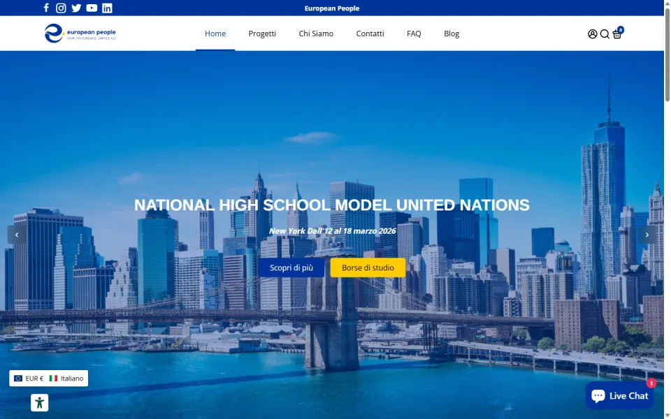 Sito web di European People realizzato da REGICODE