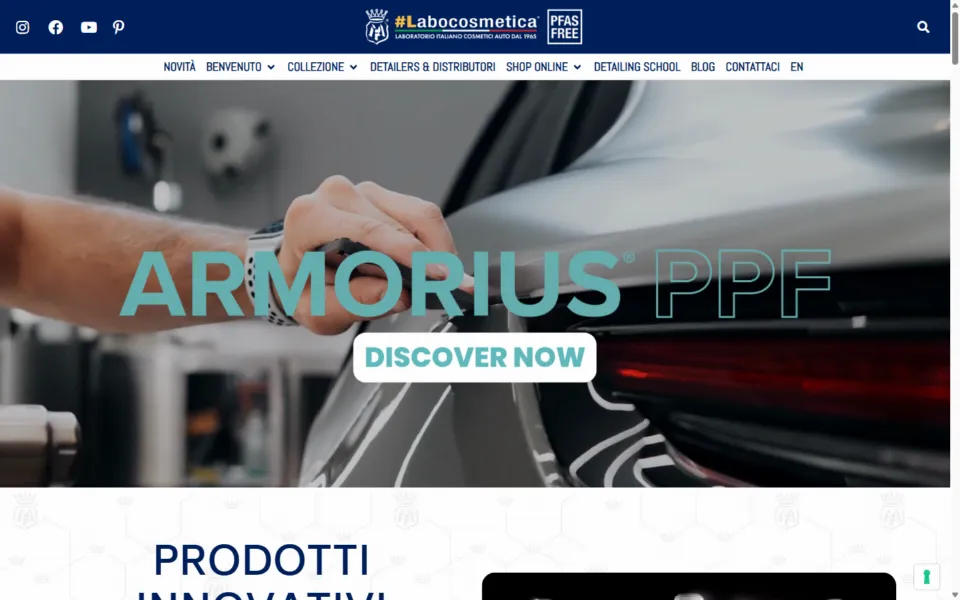 Sito web di LaboCosmetica realizzato da REGICODE