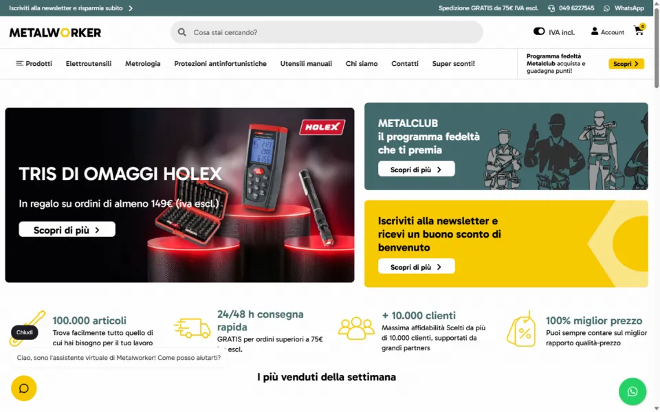 Sito web di Metal Worker realizzato da REGICODE