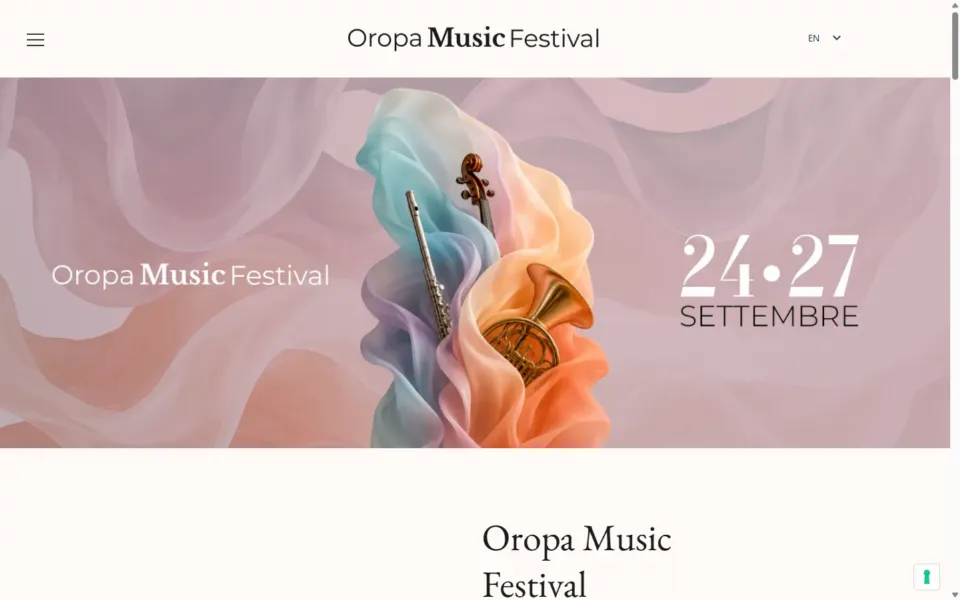 Sito web di Oropa Music Festival realizzato da REGICODE